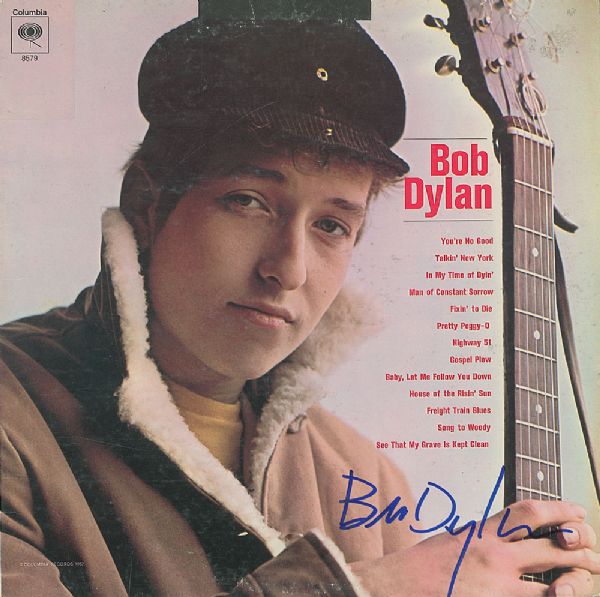 Bob Dylan Signed Self Titled Debut Album - PSA/DNA Graded MINT 9!