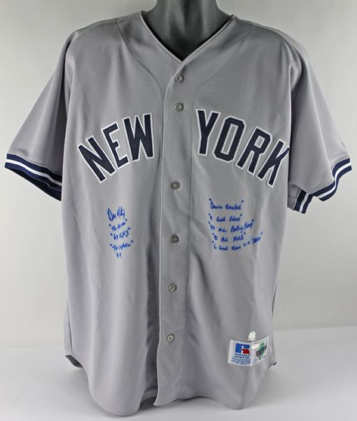 Don Mattingly Unique Signed NY Yankees Jersey with 9 Handwritten Inscriptions! (Steiner COA & MLB Hologram)
