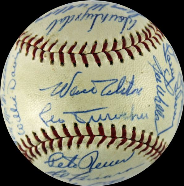 Exceptional 1963 World Series Champion Dodgers Team Signed Baseball (JSA)