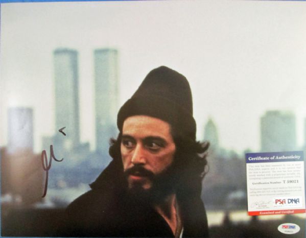 Al Pacino Signed 11" x 14" Color Photo w/ Rare Twin Towers "Serpico" Image (PSA/DNA)