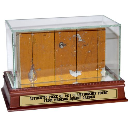 NY Knicks: An Original Piece of Madison Square Garden Court from the 1973 Season (MSG Hologram)