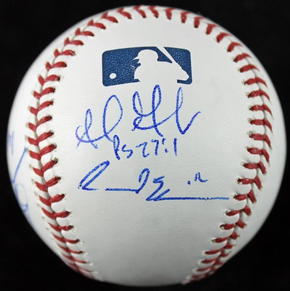 2013 L.A Dodgers Mult-Signed OML Baseball w/ 5 Signatures (PSA/DNA)