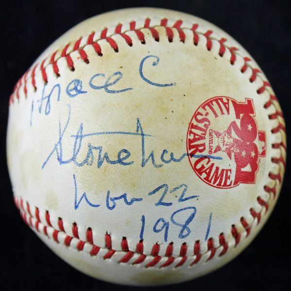 Horace Stoneham Signed Official 1981 All-Star Game Baseball (PSA/DNA)