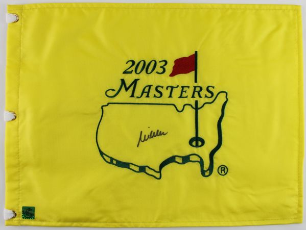 Mike Weir Signed 2003 Masters Flag (Green Jacket)