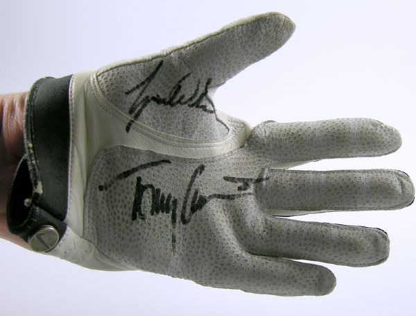 Tiger Woods & Tommy Armour III Signed Golf Glove (Green Jacket COA)