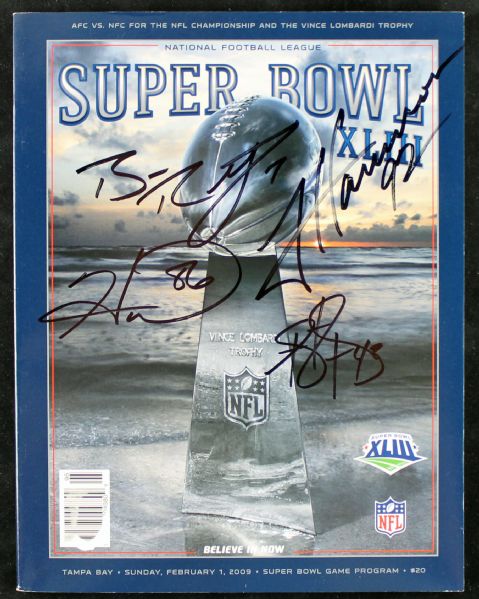 Super Bowl 38 Multi-Signed Program z/ Roethlisberger, Harrison, Polamalu & Ward (PSA/DNA)