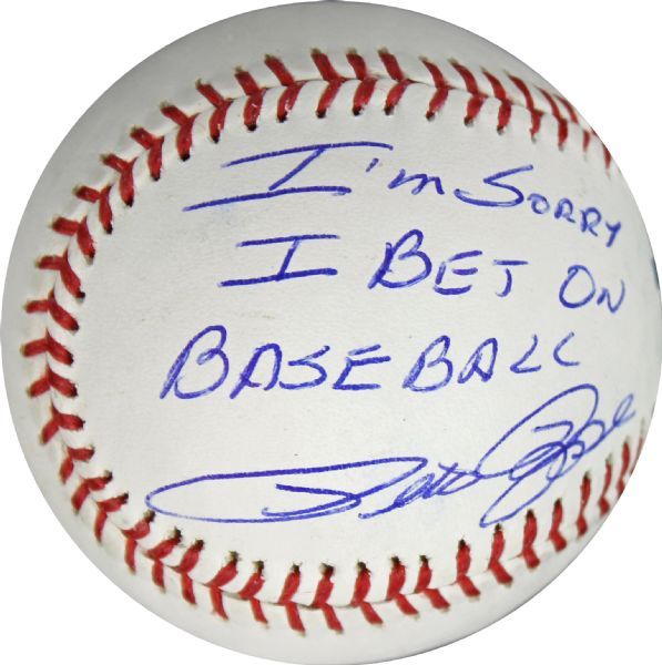 Lot Detail - Pete Rose Graded MINT 9 Signed OML Baseball w/ "I'm Sorry