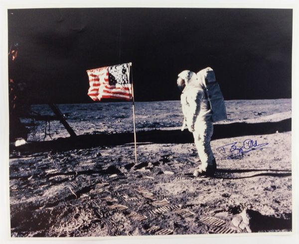 Apollo 11: Buzz Aldrin Signed 16" x 20" Color Photo (PSA/DNA)