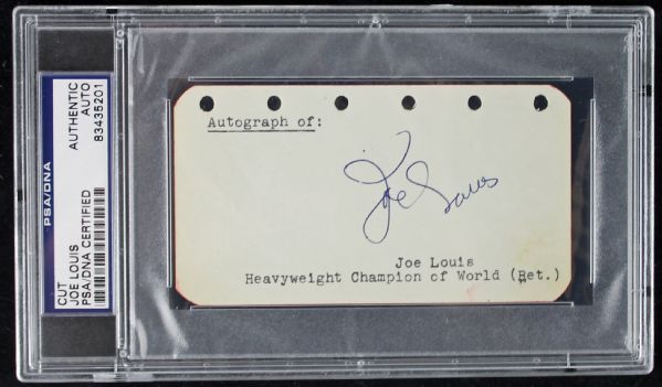 Joe Louis Encapsulated Signature (PSA/DNA)