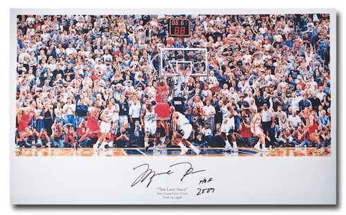 Michael Jordan Signed Limited Edition "Last Shot" w/ "HOF 2007" Inscription (Upper Deck)