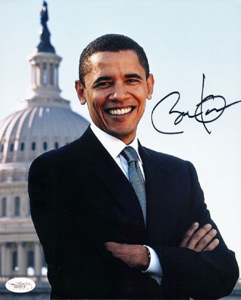 Barack Obama Superb Signed 8" x 10" Color Photo (JSA)