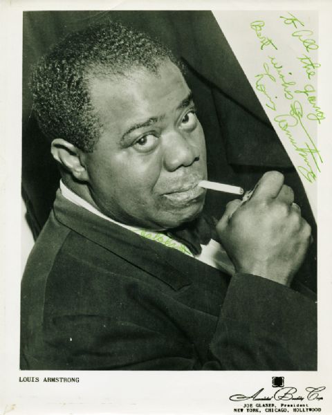 Louis Armstrong Signed 8" x 10" Publicity Photo with "Satchmo" Insc. (PSA/DNA)