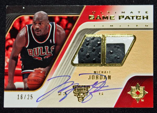 2004-05 Michael Jordan Signed Ultimate Limited Game Patch Card #16/25 (UDA)