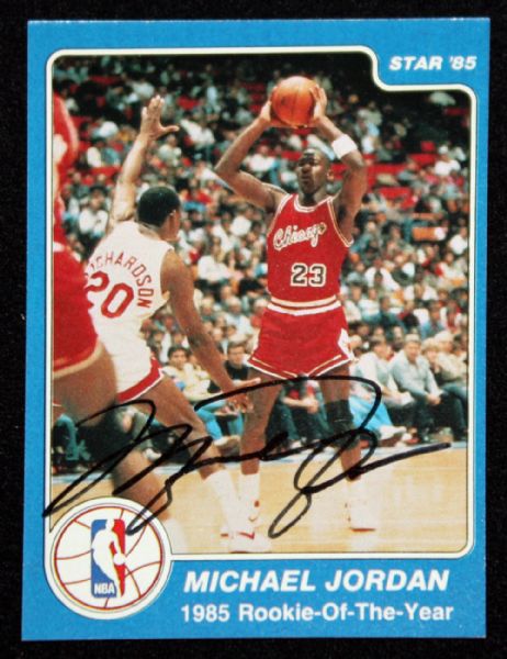 Michael Jordan RARE Signed 1984-85 Star Card #288 (UDA)