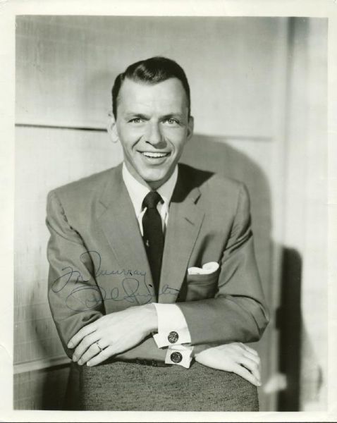 Frank Sinatra Signed 8" x 10" Vintage B&W Portrait Photo (PSA/DNA)