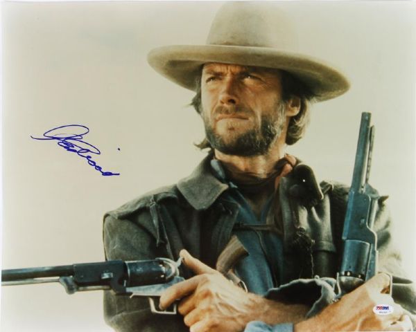 Clint Eastwood Rare Signed Oversized 16" x 20" Color Photo from "The Outlaw Josie Wales" (PSA/DNA)