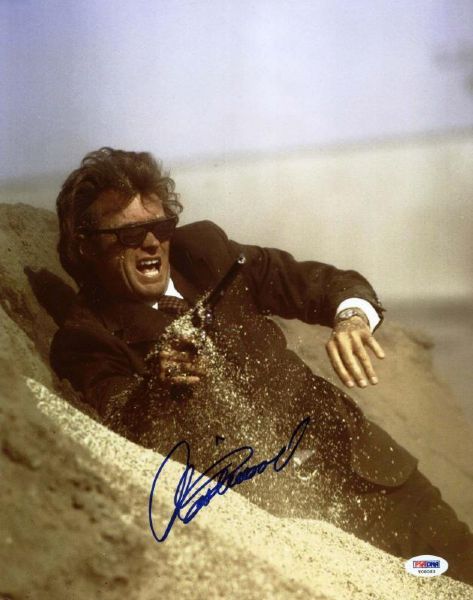 Clint Eastwood Signed 11" x 14" Color Photograph from "Dirty Harry" - PSA/DNA Graded GEM MINT 10!