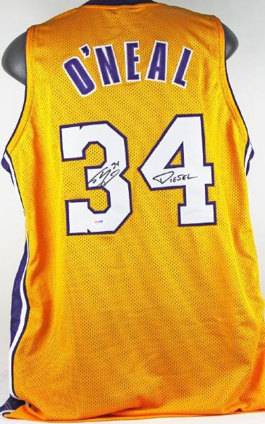 Shaquille ONeal Signed LA Lakers Jersey with "Diesel" Inscription (PSA/DNA)
