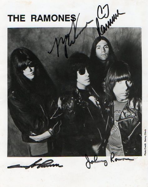 The Ramones Group Signed 8" x 10" Publicity Photo (4 Sigs)(PSA/DNA)