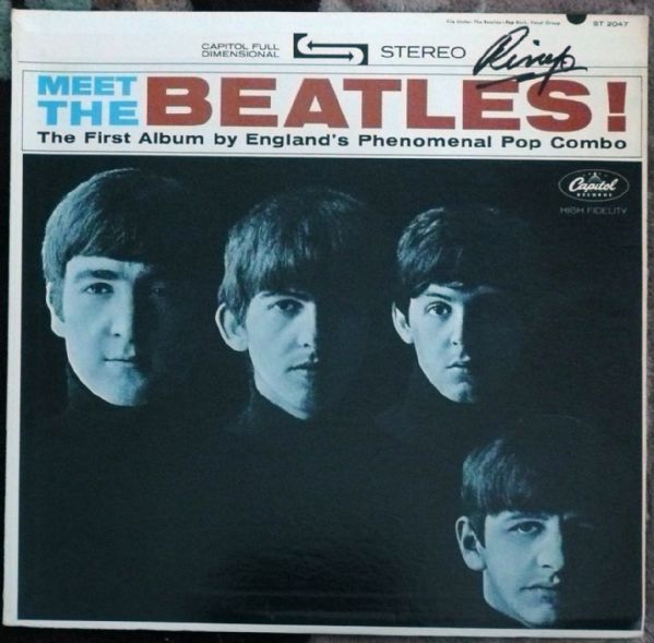 The Beatles: Ringo Starr Rare Signed "Meet The Beatles" Album Cover (Cox & PSA/DNA)