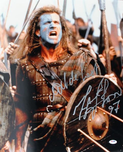 Mel Gibson Signed 16" x 20" Color Photo from "Braveheart" (PSA/DNA)