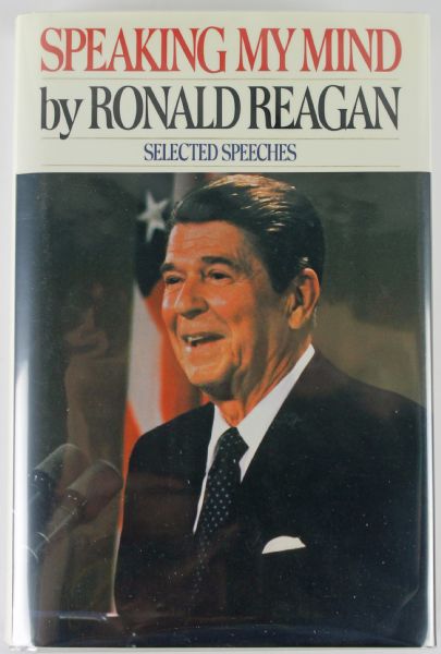 Ronald Reagan Signed "Speaking My Mind" Hardcover Book with Presidential Bookplate (PSA/DNA)
