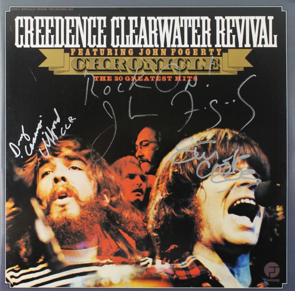 Creedence Clearwater Revival Signed "Chronicle" Album Cover w/Fogerty, Clifford & Cook (Epperson/REAL)