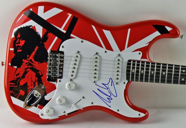 Eddie Van Halen Impressive Signed Fender Strat Guitar w/Custom Van Halen Design (PSA/DNA)