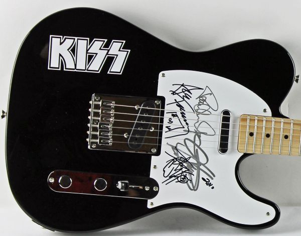 KISS Group Signed Fender Telecaster Guitar (Original Lineup)(PSA/DNA)