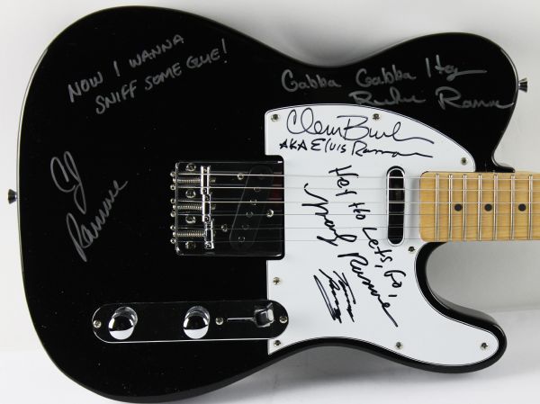 The Ramones Unique Multi-Member Signed Telecaster Guitar w/Song Titles (5 Sigs)(Epperson/REAL)