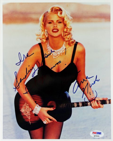 Anna Nicole Smith Superb Signed & Inscribed 8" x 10" Color Photo (PSA/DNA)