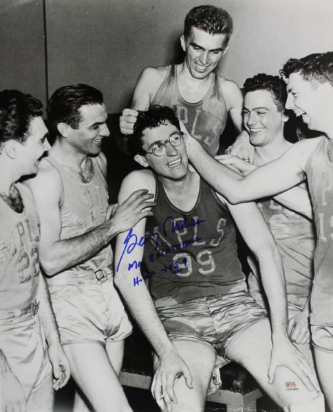George Mikan Signed 16" x 20" B&W Photo w/Mr. Basketball, HOF 1959 Insc. (PSA/DNA)
