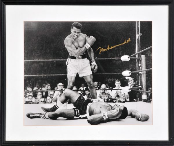 Lot Detail - Muhammad Ali Signed & Framed "Over Liston" 16" X 20" Photo ...