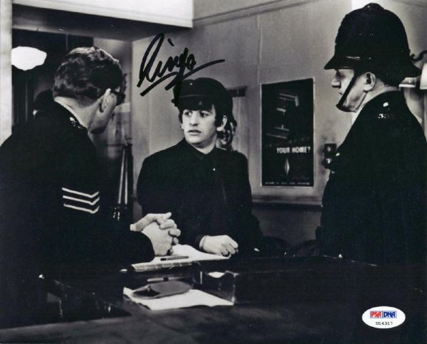 The Beatles: Ringo Starr Signed 8" x 10" B&W Photo with Superb Autograph