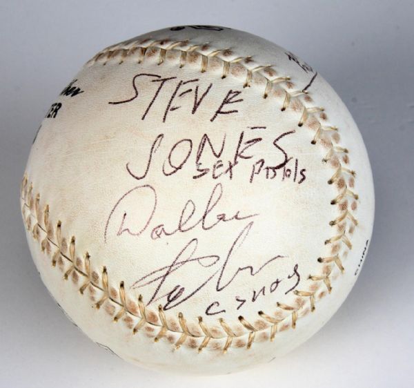 Spectacular Band Signed Softball w/ Motley Crue, Sex Pistols, CSNY, Journey & Rat Members (JSA)