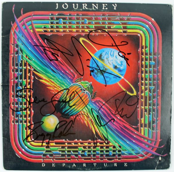 Journey Group Signed "Departure" Record Album (5 Sigs)(PSA/DNA)