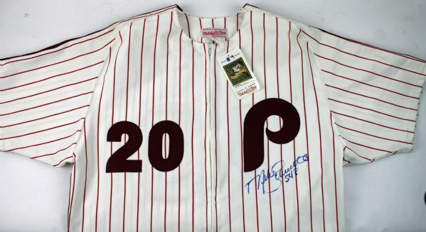 Mike Schmidt Signed & Inscribed "548" Mitchell & Ness Phillies Jersey (Mounted Memories)