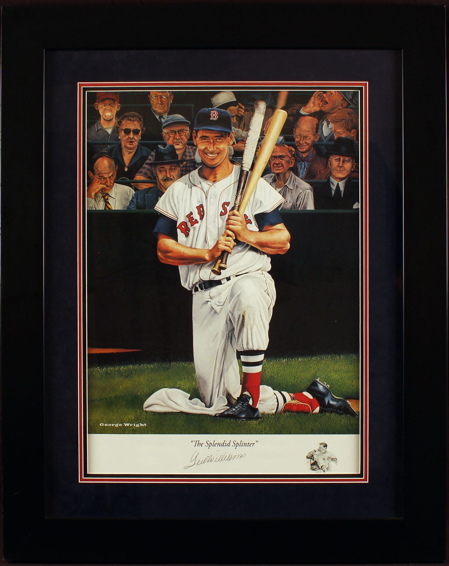 Sports Memorabilia  WILLIAMS Autographed Lithograph by George Wright