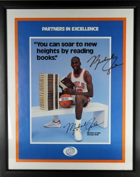 Michael Jordan Signed 22" x 28" Promo Poster with Rookie Era Autograph (PSA/DNA)