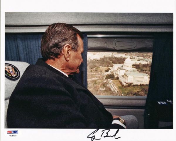 President George H.W. Bush Signed 8" x 10" Color Photo as President (PSA/DNA)