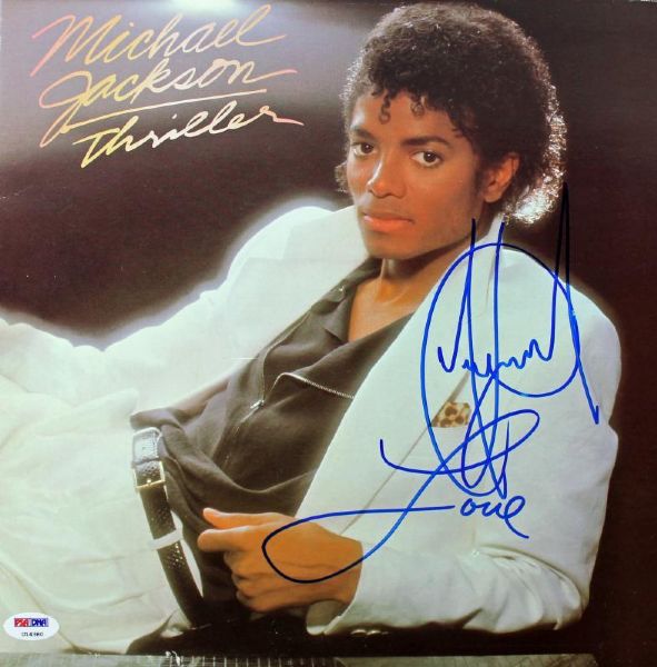 Michael Jackson Superb Signed "Thriller" Album with "Love" Inscription (PSA/DNA)