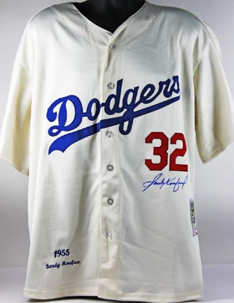 Sandy Koufax Signed Vintage Style Brooklyn Dodgers Jersey (PSA/DNA)