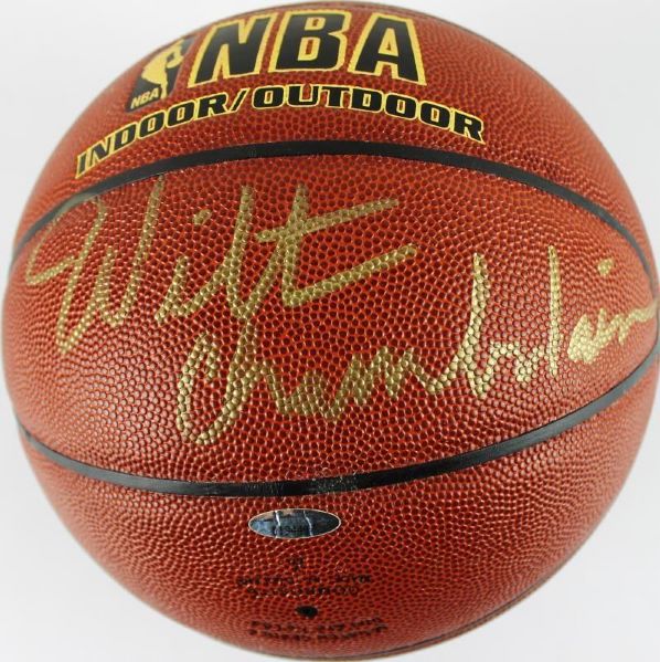 Wilt Chamberlain Boldly Signed Spalding NBA I/O Model Basketball (TriStar)