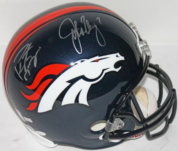 Peyton Manning & John Elway Dual Signed Full Sized Denver Broncos Helmet (PSA/DNA)