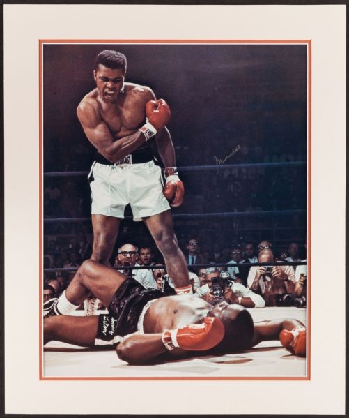 Muhammad Ali Signed & Framed 16" x 20" "Over Liston" (PSA/DNA)