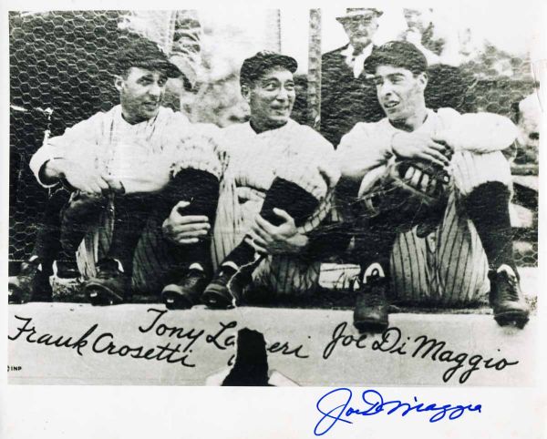 Unique Joe DiMaggio Signed 8" x 10" Photo (PSA/DNA)