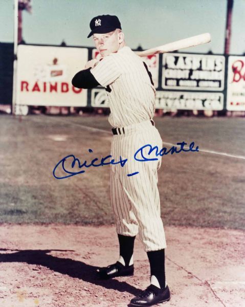 Beautiful Mickey Mantle "Rookie Image" Signed 8" x 10" Photo (PSA/DNA)