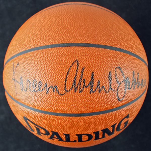 Rare "Kareem Abdul Jabbar" Signed Full-Name Basketball (PSA/DNA)