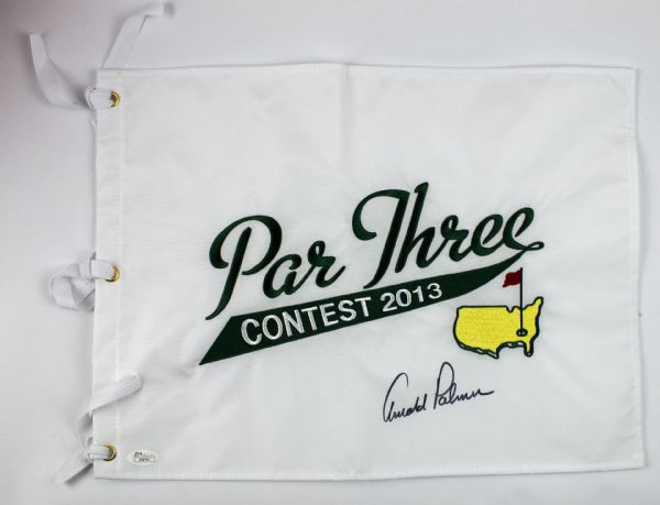 Arnold Palmer Signed Masters Par-3 Contest Golf Flag (JSA)