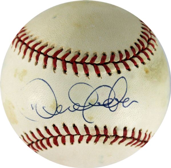 Derek Jeter Rare Signed Rookie-Era OAL (Budig) Baseball (JSA & PSA/DNA)